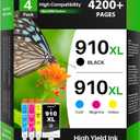 910XL Ink Cartridges for HP Printers Compatible Replacement for HP 910XL Ink Cartridges Combo Pack Work with OfficeJet Pro 8020 8025 8028 8030 8035 8010 8015 8018 8022 Printer (1BK/1C/1M/1Y, 4 Pack)