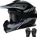 TRIANGLE Adult Dirt Bike Helmet Full Face Motocross Helmets DOT Certified, 