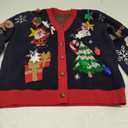 Christmas Light Up Rudolph Reindeer Jumper Women's Ugly Sweater (Large)