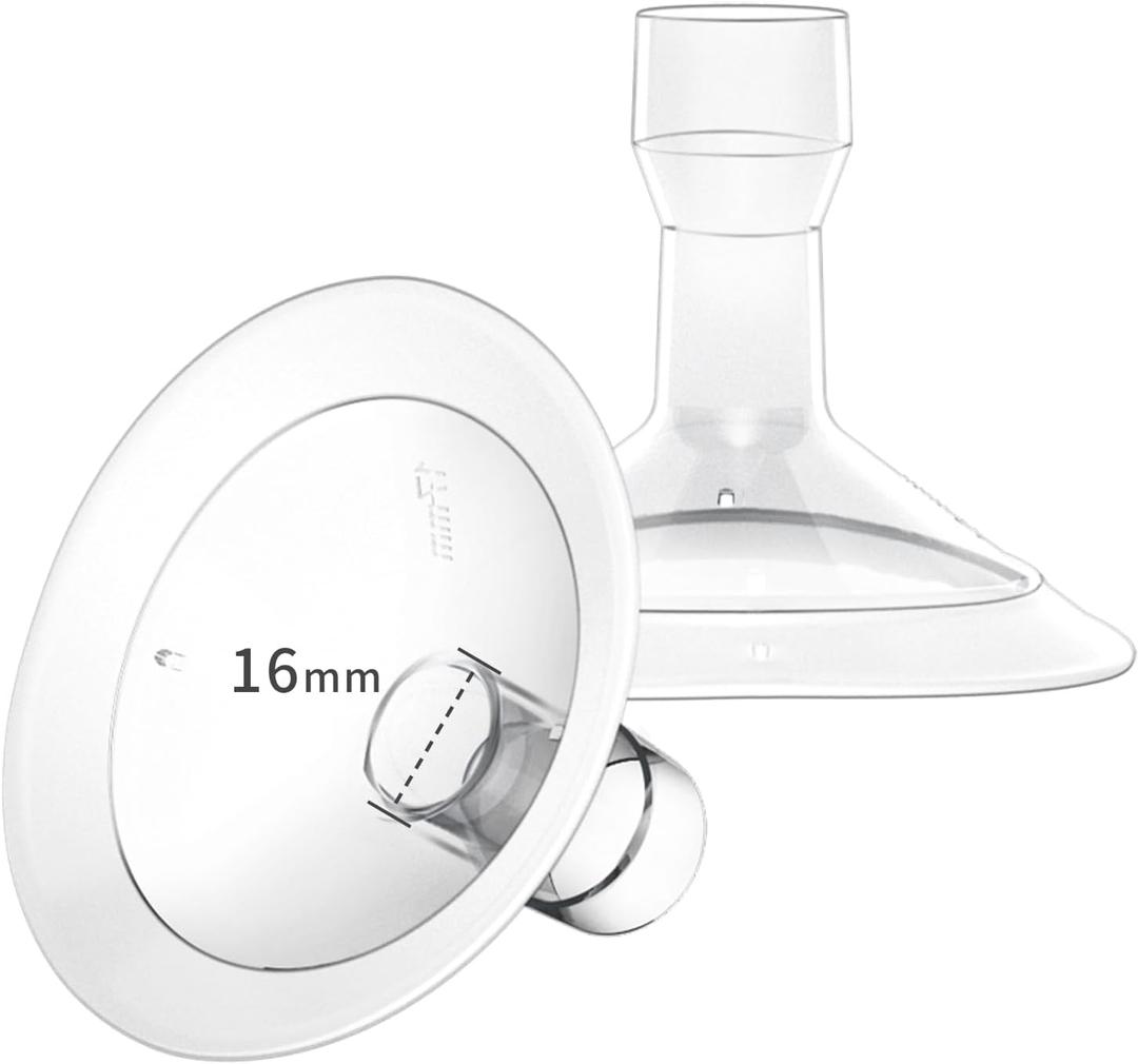 16mm Oval Flanges Breast Pump Parts Compatible with Medela Breast Pumps PersonalFit, Maxflow, Freestyle Flex Swing Maxi Connector