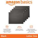 Amazon Basics Hanging File Folders with Adjustable Tabs for Document Organization, Letter Size, 8.5x11 inches, Black, 25-Pack