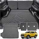 KUST Trunk Cargo Mat for 2025-2026 Toyota 4Runner Accessories (No Hybrid/EV or i-Force MAX), Rear Cargo Liner with Back Seat Protector TPE Rubber Raised Edge All Weather Protection
