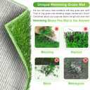 Hompet Dog Grass Pad with Tray Large, Puppy Turf Potty Reusable Training Pads with Pee Baffle, Artificial Grass Patch for Indoor and Outdoor Use, Ideal for Small and Medium Dogs (30"20"), 30" X 20" X 2.5"