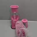 SUSTEAS Rotary Cheese Grater with Handle - Vegetable Shredder with 5 Well-designed Blades & Strong Suction Base,Round Mandoline Slicer & Food Chopper for Kitchen,with Blade Storage Box(Pink)