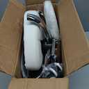 BFTOU Square Minimalist Swivel Stool with Wheel for Work SPA Shop Massage Height-Adjustable and Cost-Effective Rolling Stool Chair with Back White