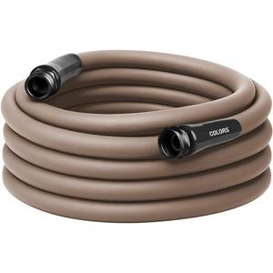 Flexzilla Colors Garden Hose 5/8 in. x 50 ft., Lightweight All-Weather Water Hose, Durable and Flexible, Leak-Free Connections, Brown Mulch