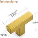 Ravinte Gold Cabinet Handles Square Cabinet Pulls, Single Hole, 30 Pack