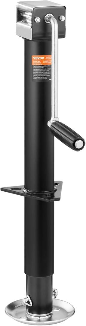 VEVOR 5000 lbs A-Frame Trailer Jack, 15" Vertical Travel, Adjustable Drop Leg, for Horse & Utility Trailers