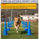Dog Agility Course Backyard Set, Dog Agility Hurdle Cone Set with Height Adjustable Crossbar for Rehabilitation & Beginners, Dog Agility Equipment for Dog Obstacle Course - 18 Inch