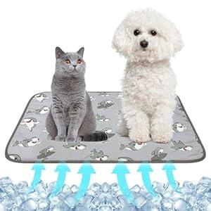 NACOCO Summer Pet Cooling Mat - Cat Dog Cushion Pad Sleeping Cool Castle Comfortable Soft for Pets Kids and Adults (Blue Castle, S) (S: 15.5'' x 19.5'')