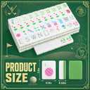 Blue Ocean Engraved Themed Engraved American Mahjong Tile Set 160 Quality White Tile (1.2 Inch, Tiles Only) Nautical Mini American Mahjong Game for Ideal Gift(Golf Style)