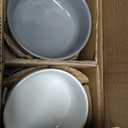 Famiware Milkyway Plates and Bowls Sets, 12 Pieces Stoneware Dinnerware Sets, Dishes Set for 4, White & Dark Gray