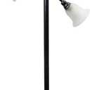Elegant Designs LF2002-RBW 3 Light Scalloped Glass Floor Lamp, Restoration Bronze/White