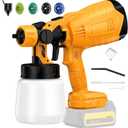 Cordless Paint Sprayer for Dewalt 20V MAX Battery, 40000RPM Spray Paint Gun with 4 Copper Nozzle, Sprayer Paint Gun for House Painting, Paint Sprayer Home Interior and Exterior Furniture (No Battery)