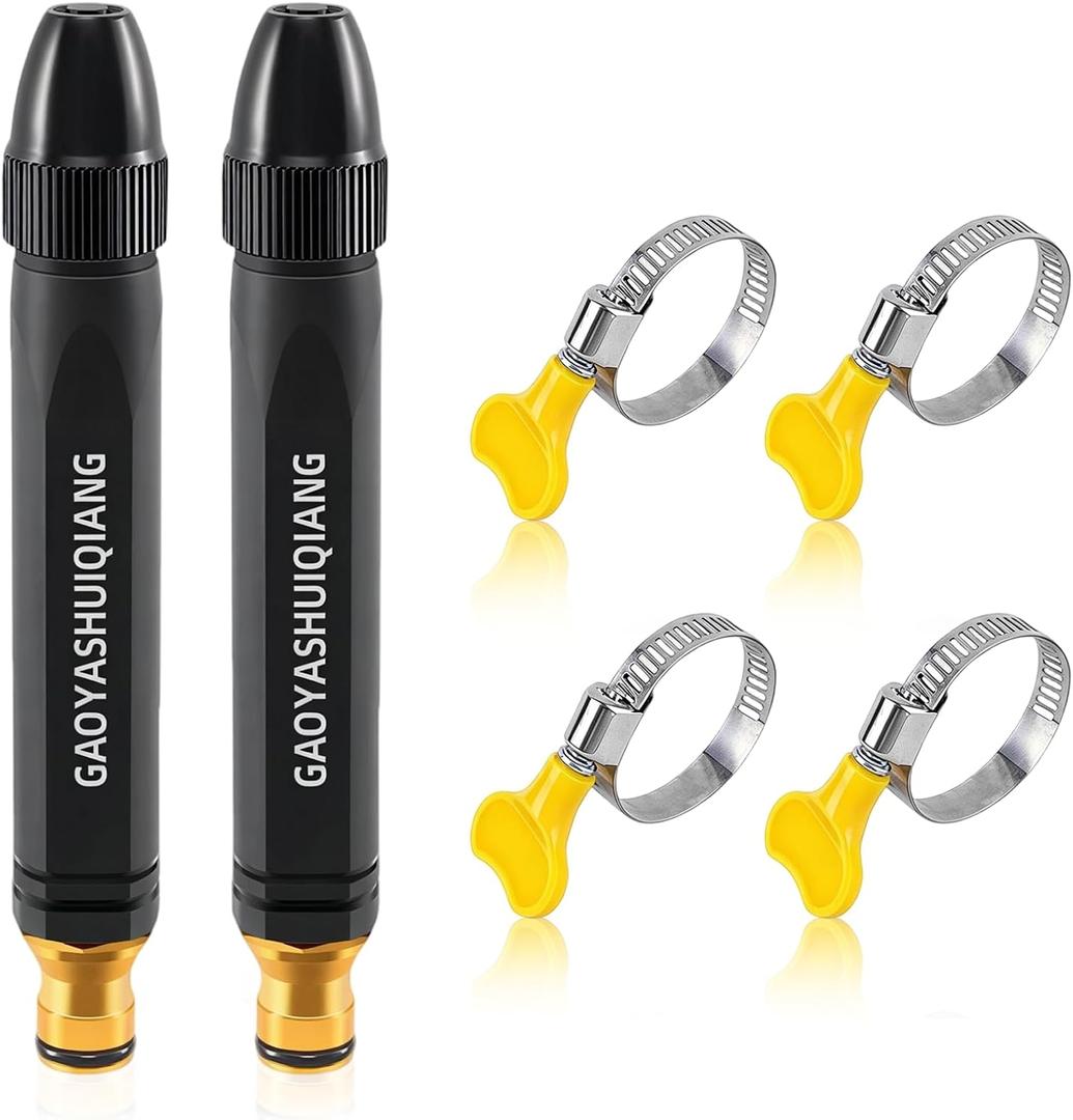 2 PCS Home High Pressure Water Gun with Booster Nozzle, Handheld Water Sprayer, Multi-Function Water Jet Nozzle for Car, Garden, Yard, Plant and Vegetable Watering