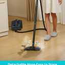 Steam Cleaner: 40s Fast Heating-0.66Gal (2.5L) Large Tank-21 PCS Kit-No Cooling-Refill Anytime-Detachable Hose Steamer Mop for Home Grout Tile Shower Floor Cleaning Black