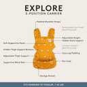 Baby Tula Explore Carriers - Breathable Baby Carrier Newborn to Toddler - Adjustable Toddler Carrier - Multiple Ergonomic Positions Front and Back - Ergonomic Fit for 7-45 lb - Cotton, Play