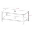 Walker Edison Declan Urban Industrial Angle Iron and Wood Coffee Table, 46 inch, Rustic Oak