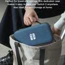 EFFIFLOW Slim Carrying Case Compatible with Switch 2 (2025), Portable Hard Protective Travel Case with 10 Game Slots & Accessory Pocket, Storage Bag for Switch 2 Console & Accessories (Denim Blue)