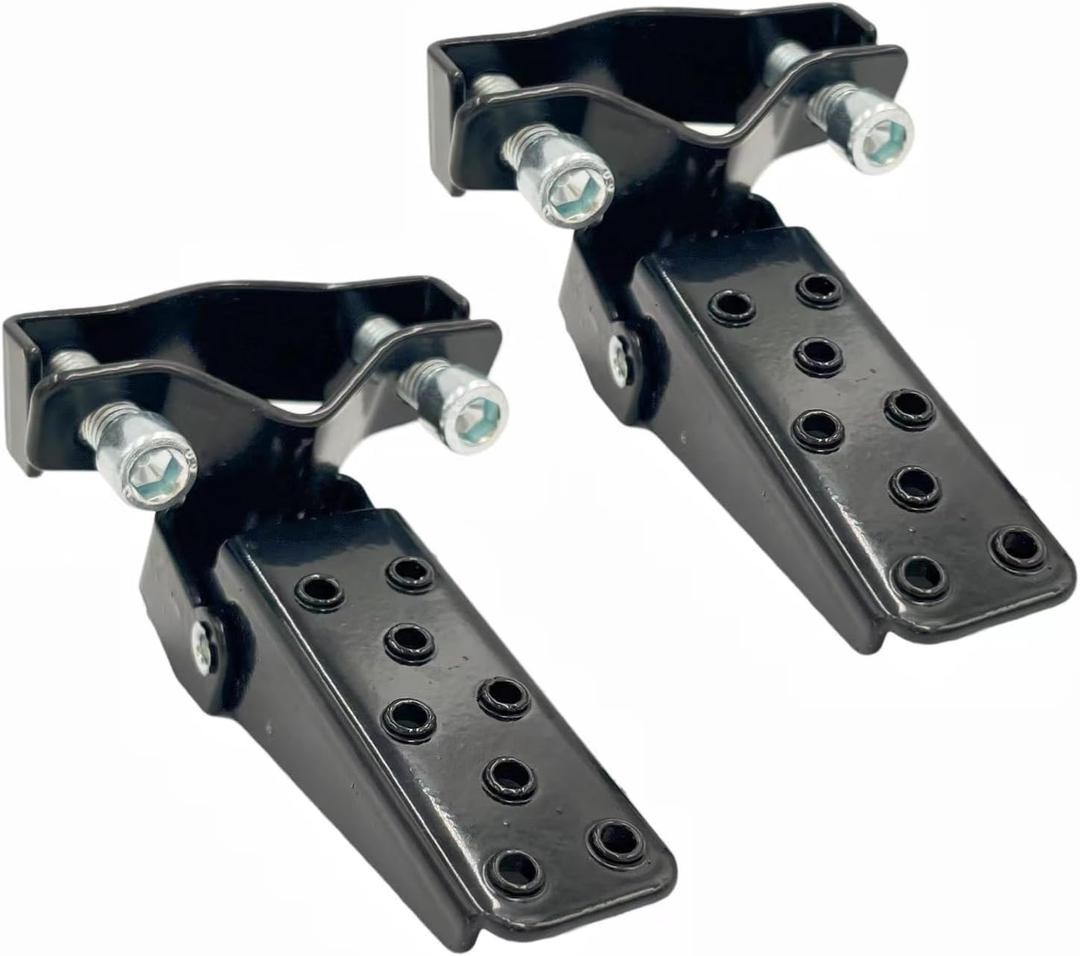 2PCS Motorcycle Foot Pegs, Universal Stylish Metal Folding Bike Foot Rest Pedals Motorcycle Frame (Black)