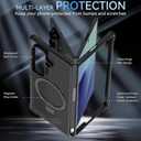 Magnetic Stand for Samsung Galaxy Z Fold 7 Case, [Fit for MagSafe] Upgraded Military Grade Drop-Proof Fold 7 Cases with Ring Holder Support Wireless Charging, Black