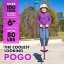 Flybar Foam Jolt Pogo Stick for Kids Ages 6+, 40 to 80 Pounds, Perfect for Beginners (Leopard), Standard