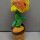 Easfan Singing Dancing Sunflower Talking Toy Electric Musical Plush Repeat What You Say Funny Speaking Interactive Toy Birthday for Kids, 14"