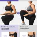 Adjustable High Impact Sports Bras for Women Zip Front Full Coverage and Lift Padded Compression Tops (Black, L)