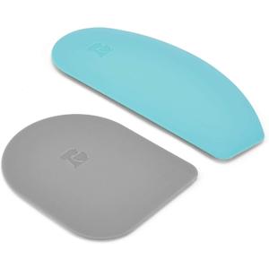 KitchenAid Gourmet Bowl Scraper, Set of 2, Aqua Sky and Storm Grey