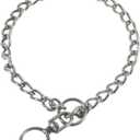 Dog Choker Collar for Large Dogs, Choke Chain for Dogs Stainless Steel Slip Dog Chain Collars Heavy Duty Training Martingale Collars for Large Breed Pets Boys Girls, Silver L (L(Neck Max 20inch)D4mm)