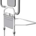 Bed Rails for Elderly Adults Safety, Adjustable Bed Cane for Seniors, Extendable Assist Handle with Side Table, LED Light & Carry Bag, Fits Queen, King, Twin Mattresses (Grey)