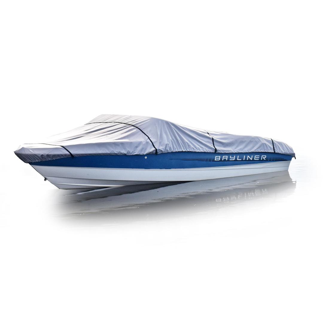 Budge BM-631-X5 600 Denier Center Console V-Hull Mooring Boat Cover Gray 18'-20' Long (Beam Width Up to 106") Waterproof, UV Resistant
