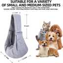 Dog Carrier Sling - Reversible Puppy Carrier Purse with Storage Pocket, Hand-Free Dog Sling Carrier for Carry Small Dogs and Cats, Travel Safety Harness, Dog and Cat Harness (Gray)