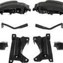 munirater 8Pcs Front Bumper Brace Bracket Steel Black Replacement for 2007-2013 Silverado 1500 GM1066180 GM1067180 GM1066179 GM1067179 GM1042107 GM1043107 GM1004148 GM1005148