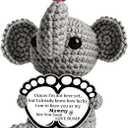 New Mom Gifts First Time Mom to Be Pregnant Expecting Mommy Birthday Gifts for Handmade Cozy Crochet Elephant Best Cute Present Boy Girl Moms Mama from Husband Baby Shower Essentials