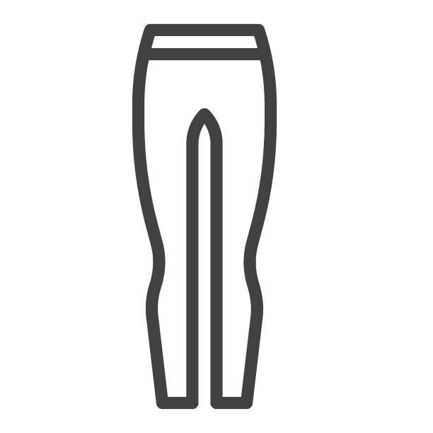 Navy Blue Leggings With White Stripe On Waist, Medium