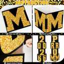 Queekay 8 Pcs Prom Column Standup Photo Booth Decorations 2026 Prom Backdrop Balloon Boxes Cardboard Decoration Column for Party College, 11.8 x 44.9 Inch(Gold, Black)