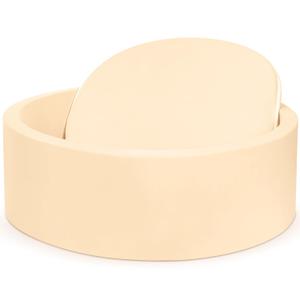 Foam Baby Ball Pit 35.4"x 11.8" for Toddlers, Soft Round Kiddie Playpen Ball Pool for Kids with Soft Memory Sponge for Babies Indoor Game(Balls not Included) Mocha 35.4IN