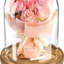 Glass Cloche Display Dome 6.9 x 5.7 inch Decorative Glass Display Bell Jar for Home Party Wedding Decor