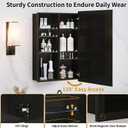 Medicine Cabinet with Mirror, 16 x 24 Frameless Beveled Bathroom Mirror with Storage, Aluminum Recessed or Wall Mount Medicine Cabinet, 6 Adjustable Shelves for Tall Bottles, DTC Soft Close