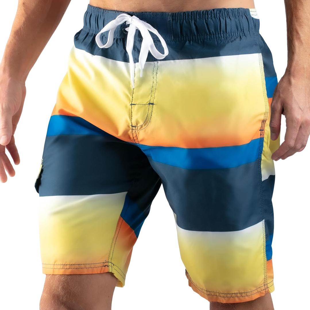 Kanu Surf Mens Bellaire Swim Trunks (Regular & Extended Sizes) (XL)