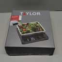 Taylor Digital Kitchen Scale with Dishwasher Safe Stainless Steel Container and Snap On, 22 pound capacity, Black