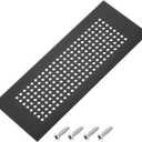 PATIKIL 8 x 3 Inch Door Air Vent Cover, Aluminum Grille Ventilation Cover Louvered Diamond Hole with Mounting Screws for Cabinet Wardrobe Door, Black