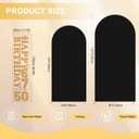 Set of 2 Arch Backdrop Cover 7.2FT, 6FT Black and Happy 50th 60th 70th Birthday Decal Sign - Adjustable Arch Covers Stretchy Backdrop for Wedding Birthday Party Baby Shower Decoration
