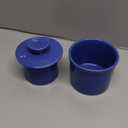 Husfunov Butter Crock with Water Line for Countertop, French Butter Dish with Lid, Ceramic Butter Keeper for Fresh Spreadable Butter, Butter Container Holder for Kitchen and Home Decor, Dark Blue