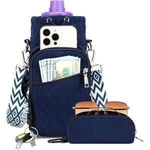 AGLOD Water Bottle Carrier Bag with Strap, Water Bottle Holder Crossbody Bags for Women Men for Walking, Hiking,Cycling