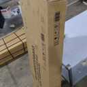 Bellemave Queen Size Floor Bed Frame with Slats and Safety Guardrail, Wood Queen Size Montessori Floor Bed with Door and Fence, Easy Assemble Montessori Beds for Kids, Girls, Boys, White