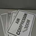 Air Compressor Room White Landscape - Wall Sign Facility Signs 8"x12" Metal Sign Danger Warning Man Cave Yard Indoor Or Outdoor, Set of 4