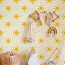 118.18 X 17.71 Inch Boho Sun Wallpaper Watercolor Sun Wallpaper Yellow Sunshine Removable Self-Adhesive Wall Decorations for Classroom Bedroom Play Room Office Home Art Living Room Decor