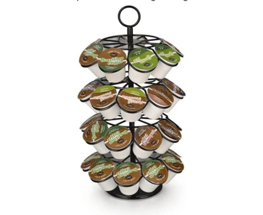 Coffee pod storage, Stand For 36 Pods Revolving Tower Rack Dispenser For Storage & Organisation
